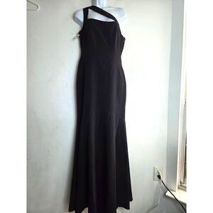 NWT Laundry by Shelli Segal Black One Shoulder Full Length Evening Dress size 6